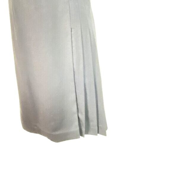 Tory Burch Navy Blue Sleeveless Knee-Length Faux Wrap Wool Dress Size 12 - Picture 3 of 9